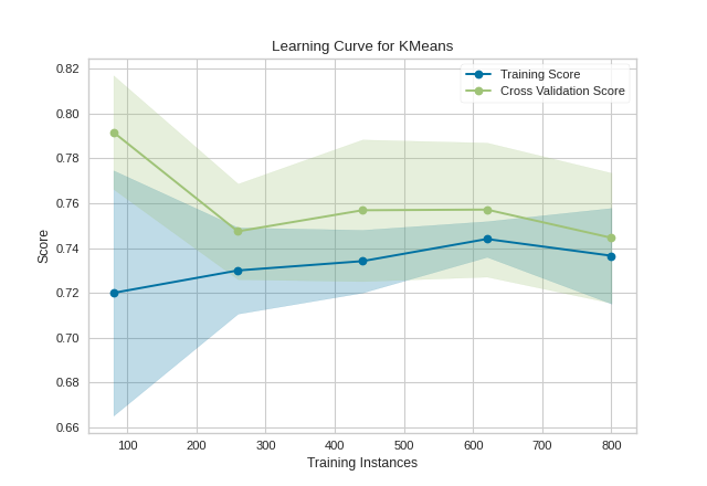 Learning Curve on clustering models