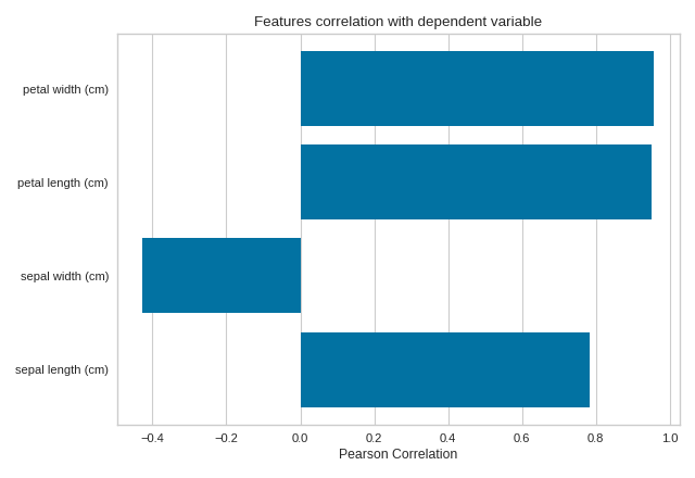 feature_correlation on the diabetes dataset